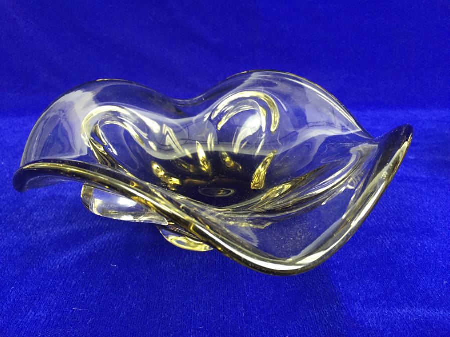 Pair Of Murano Art Glass Trays Ashtrays [Photo 12]