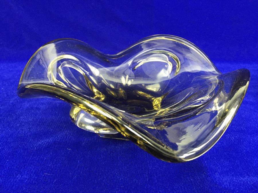 Pair Of Murano Art Glass Trays Ashtrays [Photo 13]