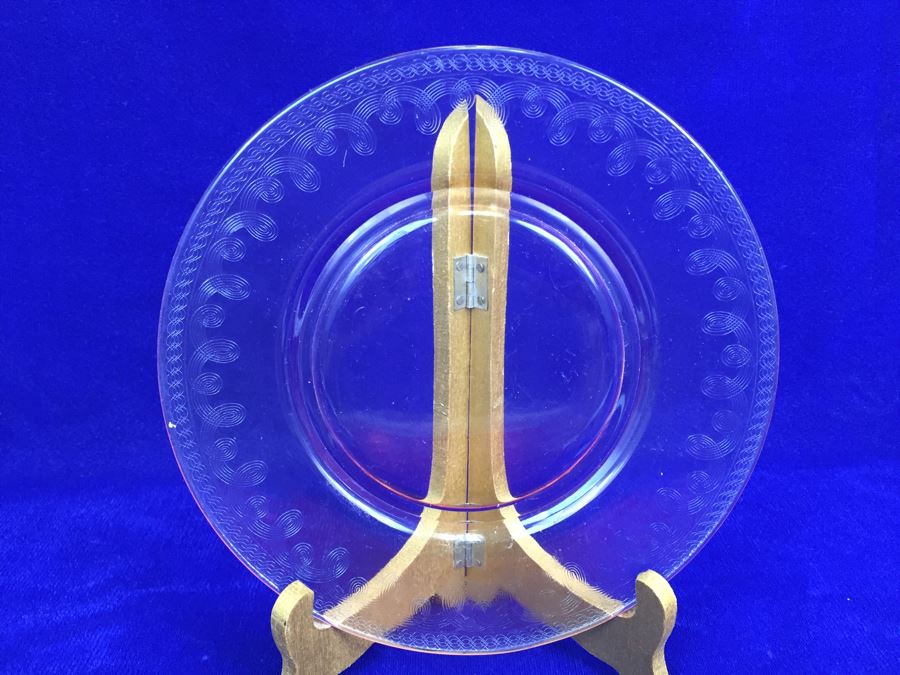 Set Of Pink Depression Glass Plates [Photo 3]