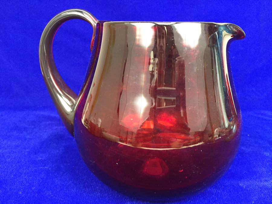 Pair Of Blown Glass Water Pitchers [Photo 10]