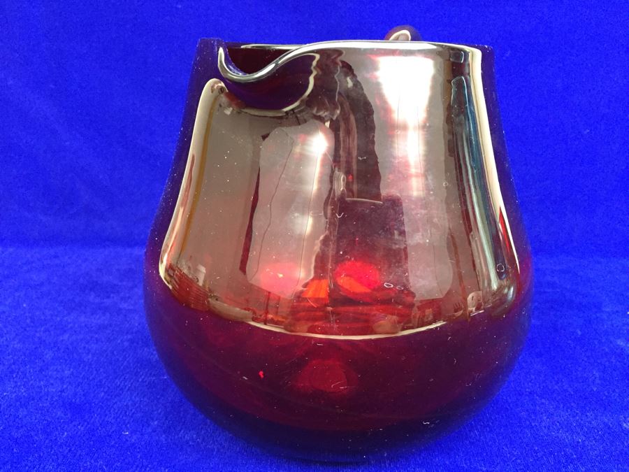 Pair Of Blown Glass Water Pitchers [Photo 9]