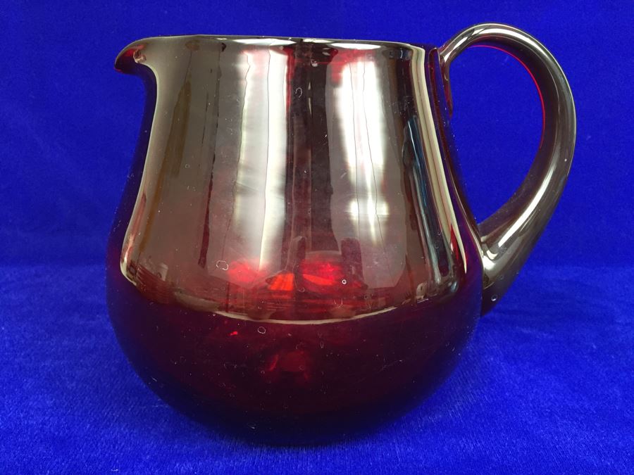 Pair Of Blown Glass Water Pitchers [Photo 3]