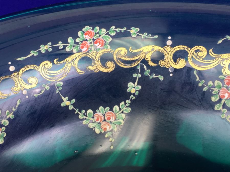 Vintage Hand Blown Glass Bowl With 3 Small Bowls [Photo 5]