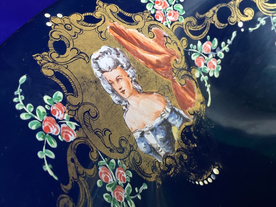 Vintage Hand Blown Glass Bowl With 3 Small Bowls [Photo 2]