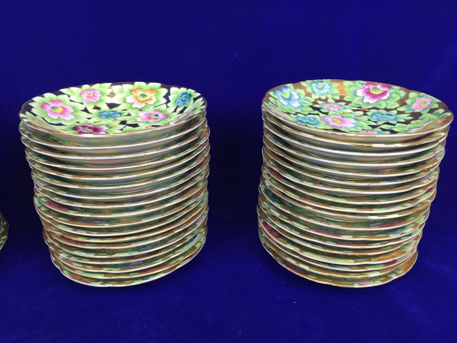 Stunning HUGE Tea Service China Set Highlife JAPAN Hand Painted [Photo 42]