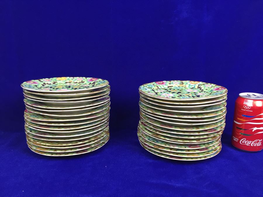 Stunning HUGE Tea Service China Set Highlife JAPAN Hand Painted [Photo 49]