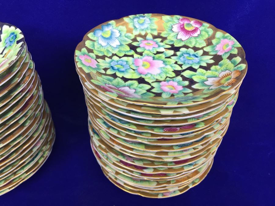 Stunning HUGE Tea Service China Set Highlife JAPAN Hand Painted [Photo 43]