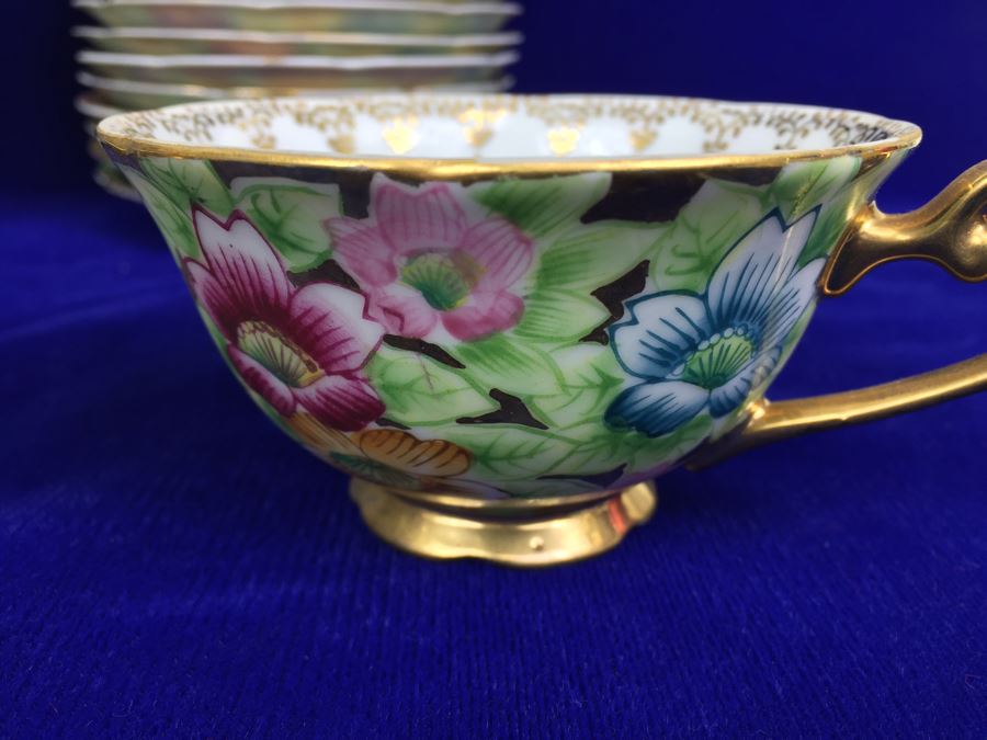 Stunning HUGE Tea Service China Set Highlife JAPAN Hand Painted [Photo 14]