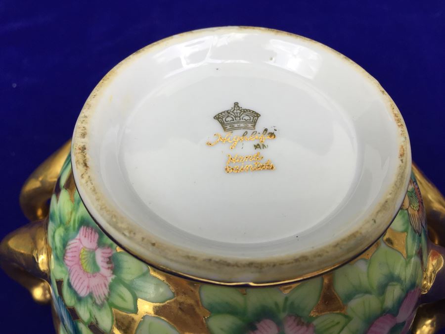 Stunning HUGE Tea Service China Set Highlife JAPAN Hand Painted [Photo 40]