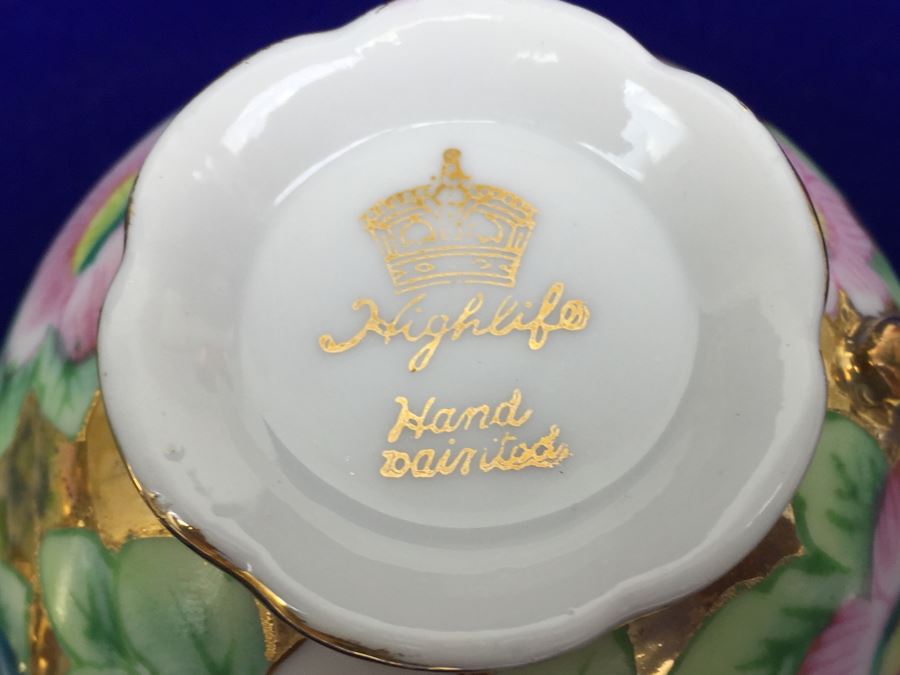 Stunning HUGE Tea Service China Set Highlife JAPAN Hand Painted [Photo 21]