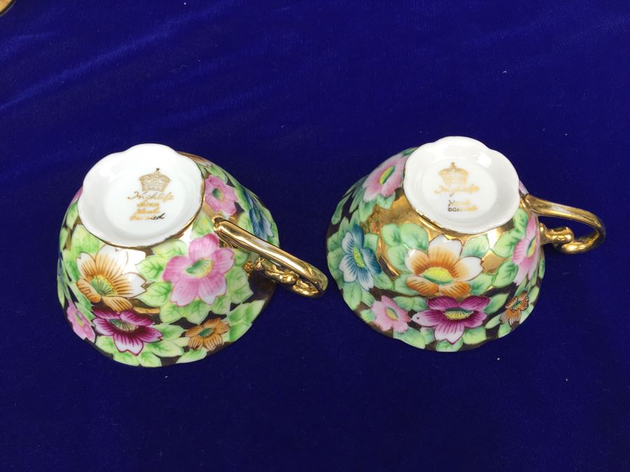 Stunning HUGE Tea Service China Set Highlife JAPAN Hand Painted [Photo 20]