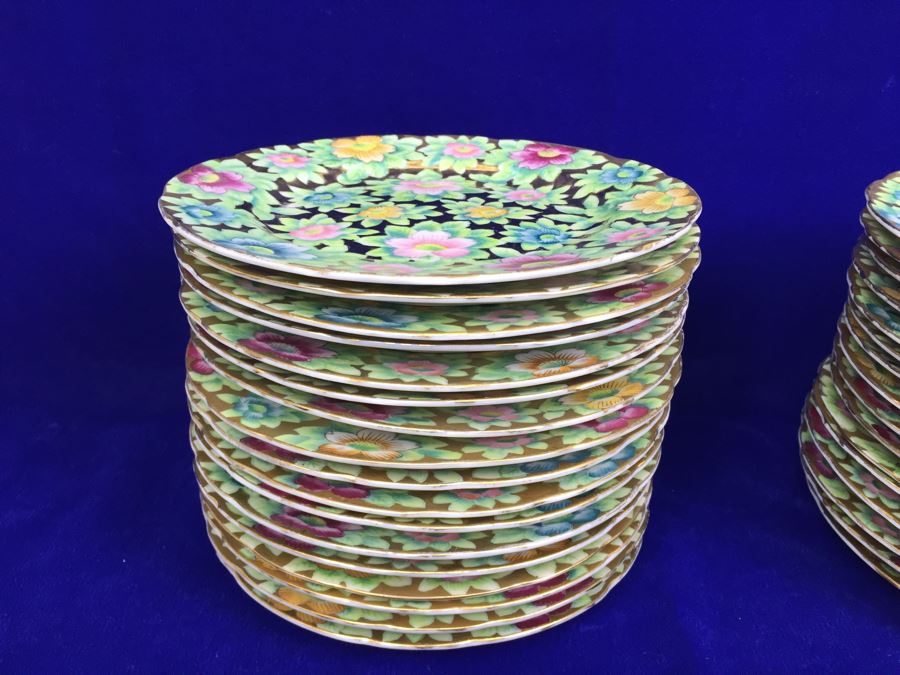 Stunning HUGE Tea Service China Set Highlife JAPAN Hand Painted [Photo 51]