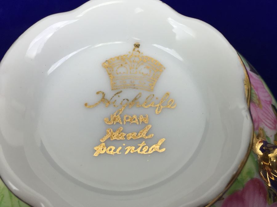 Stunning HUGE Tea Service China Set Highlife JAPAN Hand Painted [Photo 3]