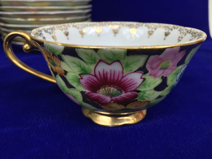 Stunning HUGE Tea Service China Set Highlife JAPAN Hand Painted [Photo 18]