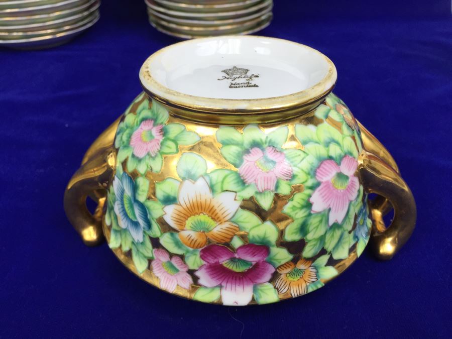 Stunning HUGE Tea Service China Set Highlife JAPAN Hand Painted [Photo 39]