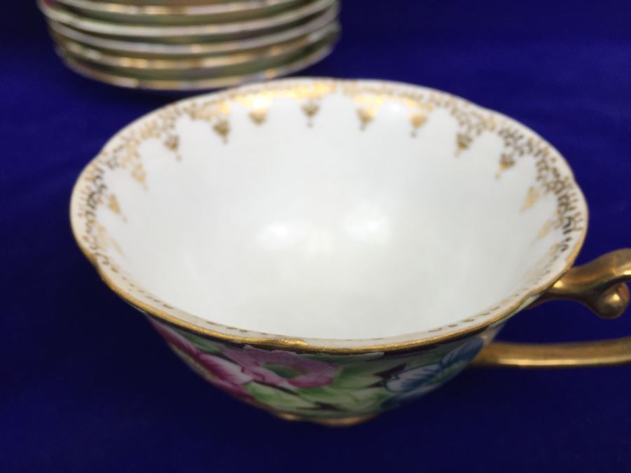 Stunning HUGE Tea Service China Set Highlife JAPAN Hand Painted [Photo 15]