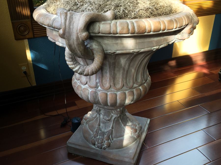 Large Cement Urn With Artificial Tree [Photo 6]