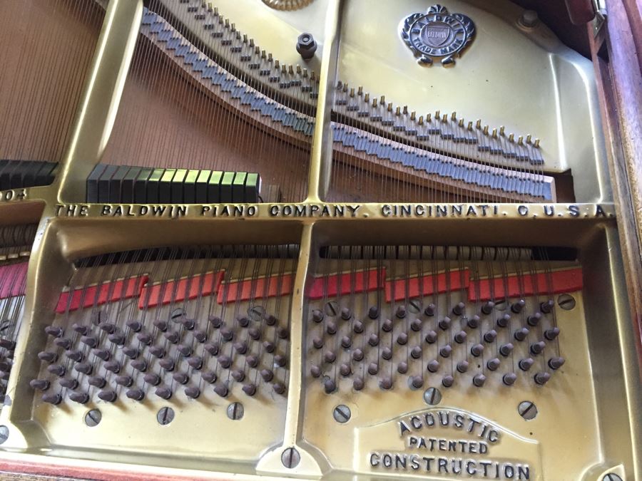 Beautiful Baby Grand Baldwin Piano With Bench Recently Restored [Photo 33]