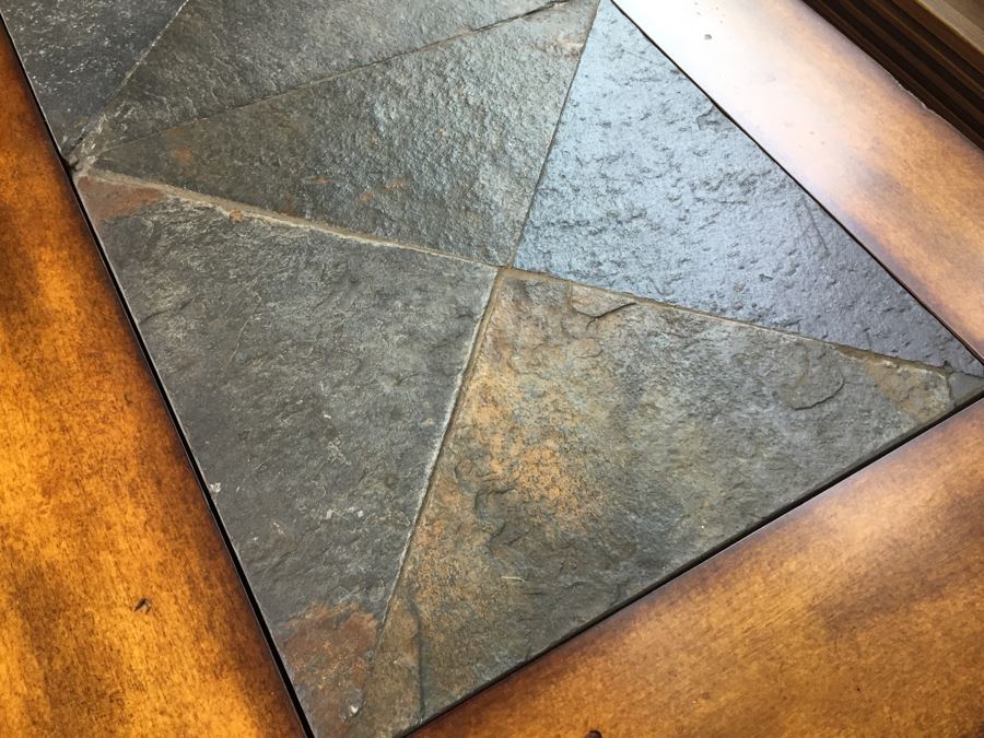 Contemporary Console Table With Slate Top [Photo 8]