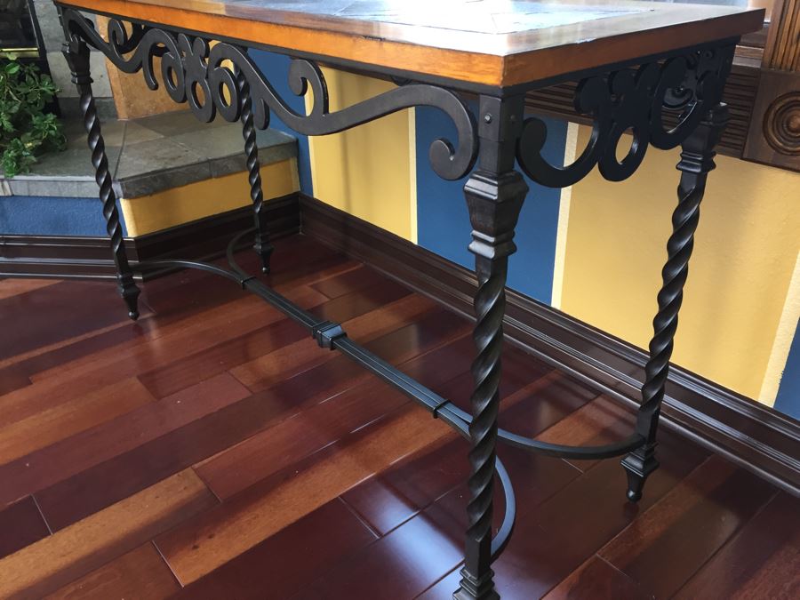 Contemporary Console Table With Slate Top [Photo 7]