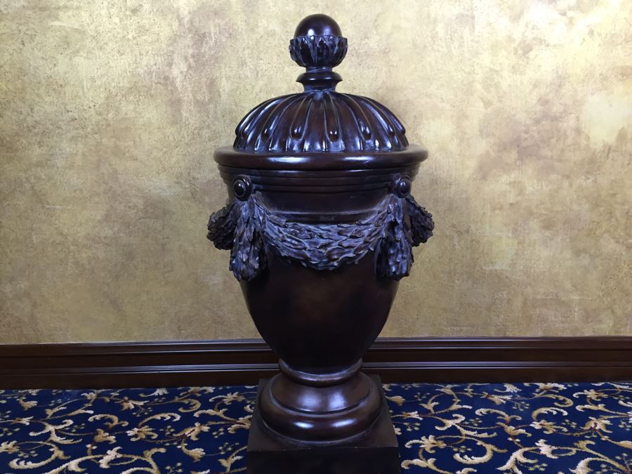 Large Decorative Urn With Top