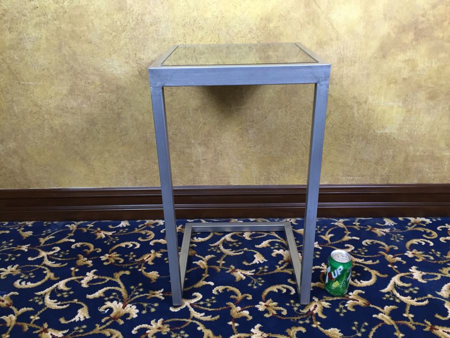 Metal Side Table With Glass Top [Photo 8]