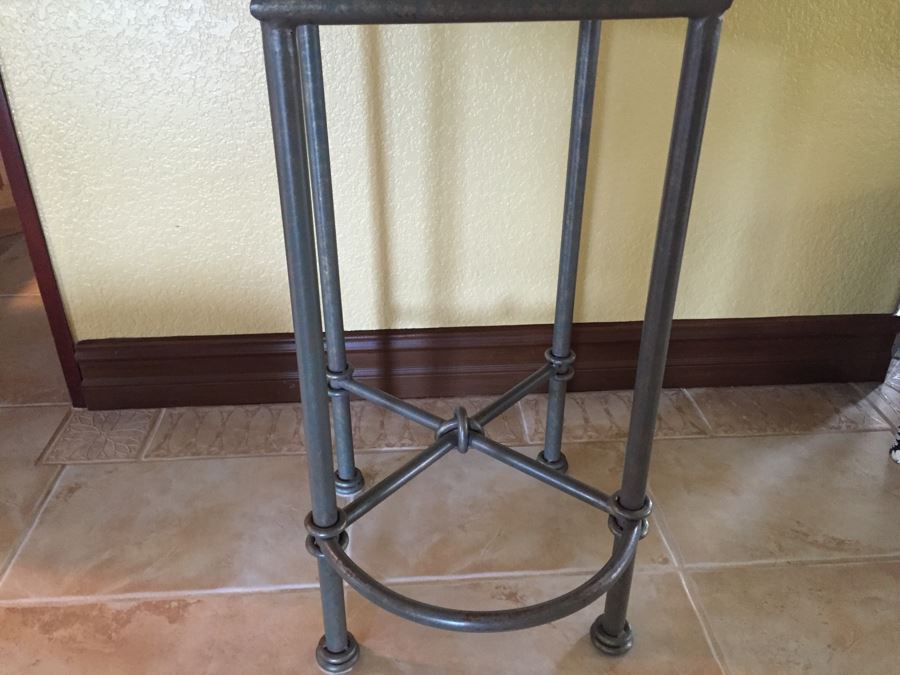 Set Of 5 Custom Wrought Iron Bar Stools With Footrest From Cassidy West (Cedros District Solana Beach) [Photo 9]