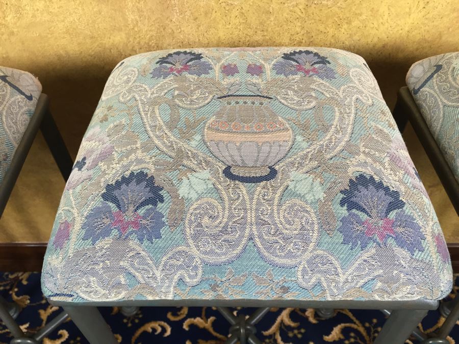 Set Of 5 Custom Wrought Iron Bar Stools With Footrest From Cassidy West (Cedros District Solana Beach) [Photo 6]