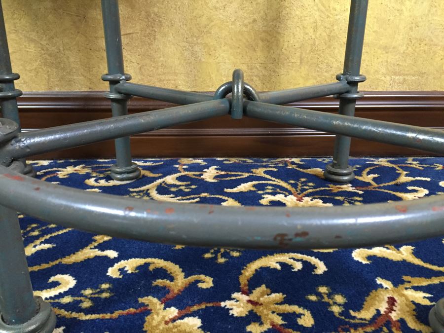 Set Of 2 Custom Wrought Iron Bar Stools With Footrest From Cassidy West (Cedros District Solana Beach) [Photo 5]