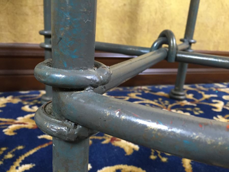 Set Of 2 Custom Wrought Iron Bar Stools With Footrest From Cassidy West (Cedros District Solana Beach) [Photo 4]