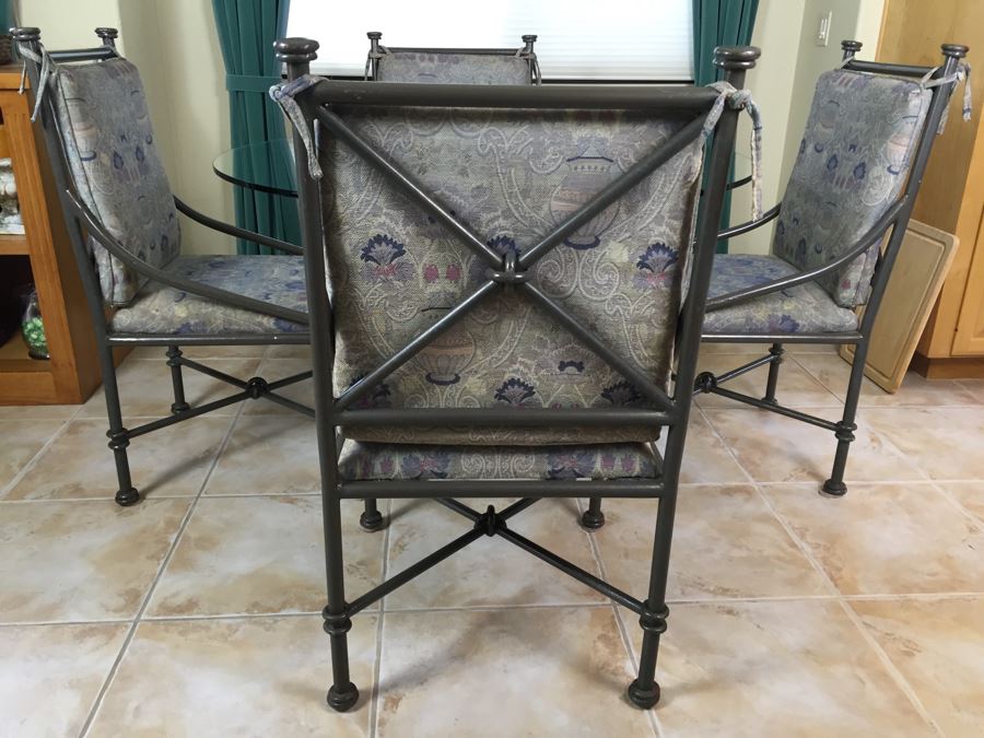 Custom Wrought Iron Dining Table With Four Wrought Iron Chairs From Cassidy West (Cedros District Solana Beach) [Photo 6]