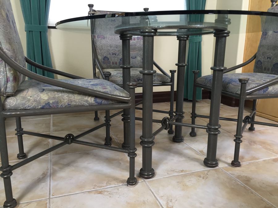 Custom Wrought Iron Dining Table With Four Wrought Iron Chairs From Cassidy West (Cedros District Solana Beach) [Photo 8]