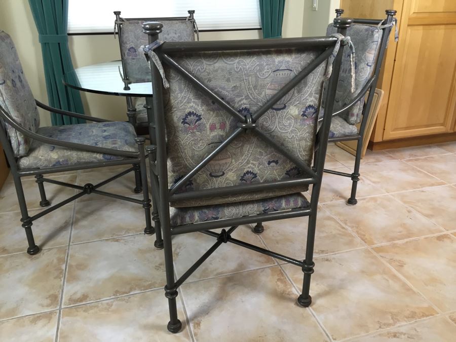 Custom Wrought Iron Dining Table With Four Wrought Iron Chairs From Cassidy West (Cedros District Solana Beach) [Photo 5]