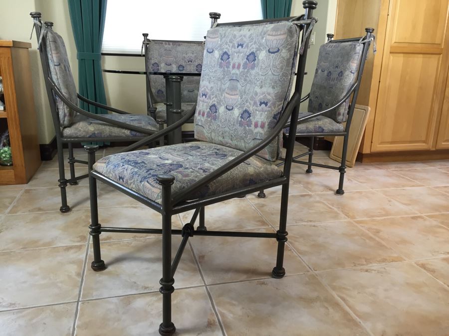 Custom Wrought Iron Dining Table With Four Wrought Iron Chairs From Cassidy West (Cedros District Solana Beach) [Photo 12]