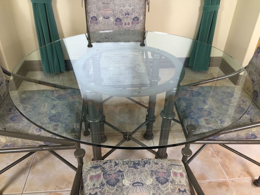 Custom Wrought Iron Dining Table With Four Wrought Iron Chairs From Cassidy West (Cedros District Solana Beach) [Photo 7]