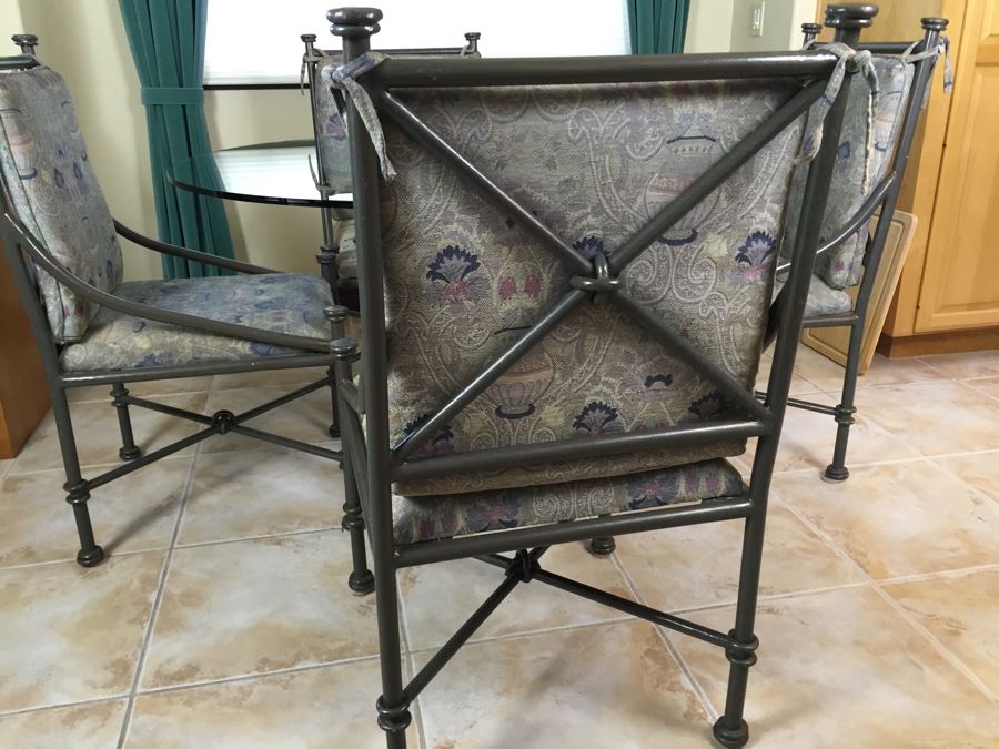 Custom Wrought Iron Dining Table With Four Wrought Iron Chairs From Cassidy West (Cedros District Solana Beach) [Photo 9]
