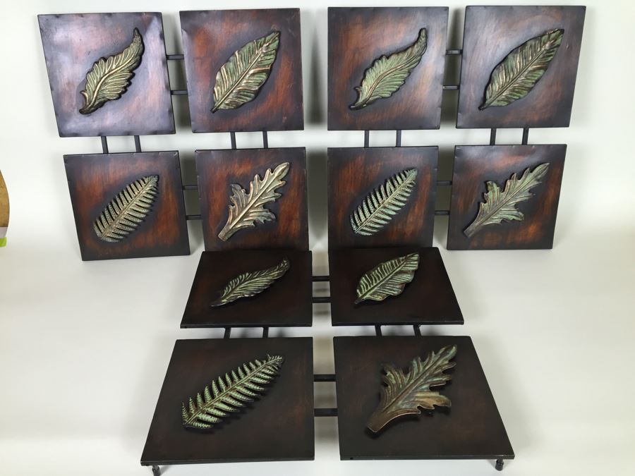 (3) Decorative Metal Leaf Wall Hangings [Photo 1]