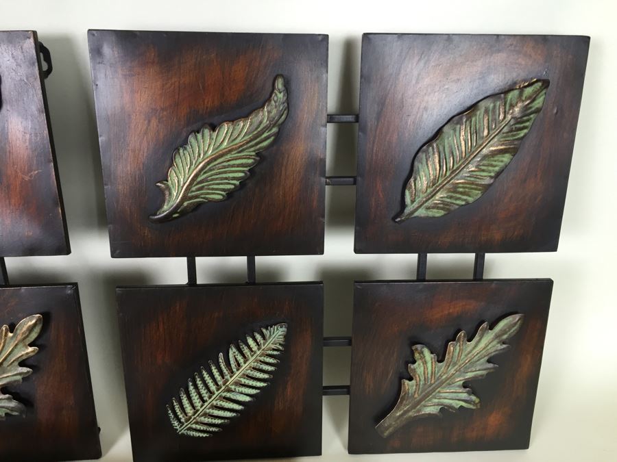 (3) Decorative Metal Leaf Wall Hangings [Photo 4]