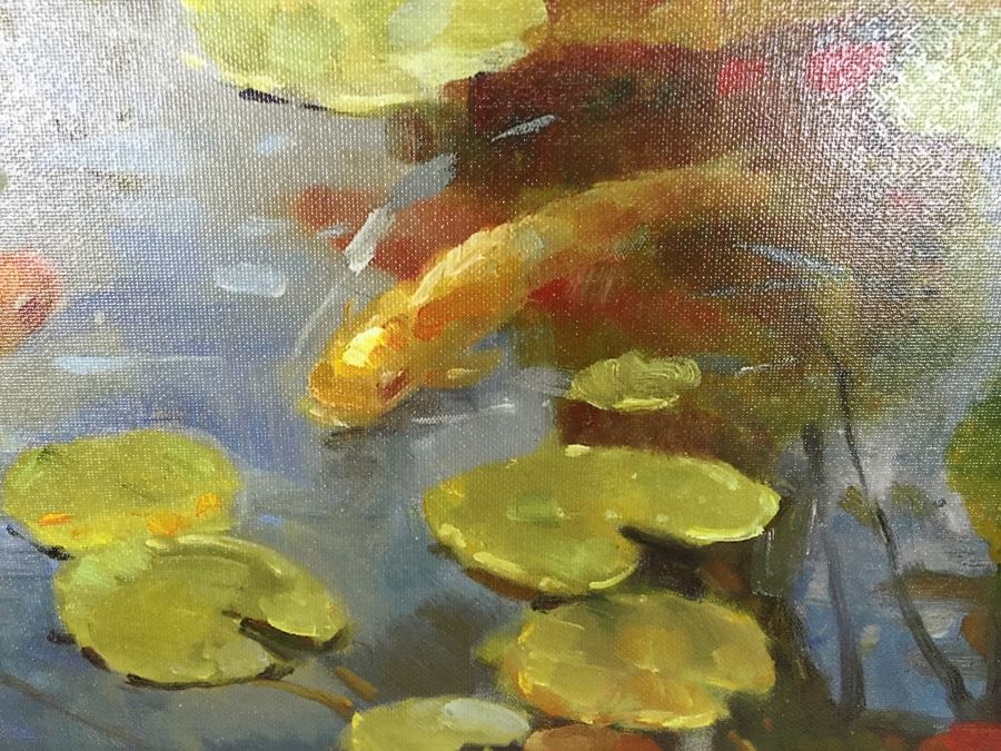 Decorative Print Of Koi Pond [Photo 6]