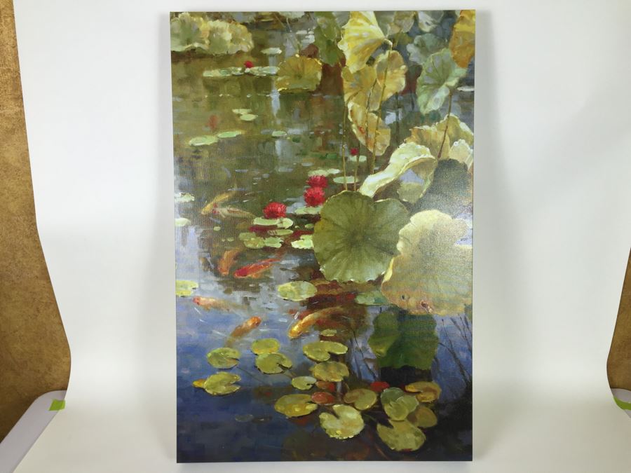 Decorative Print Of Koi Pond