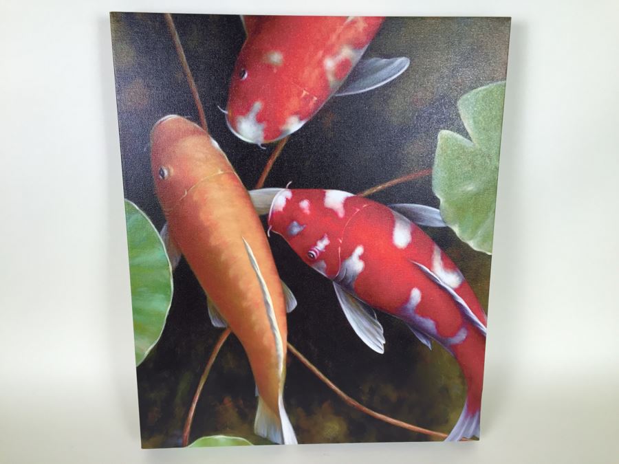 Decorative Print Of Koi Fish