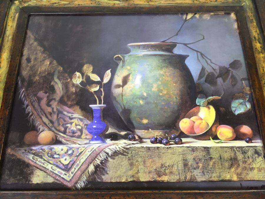 Decorative Still Life Print In Metal Frame [Photo 2]