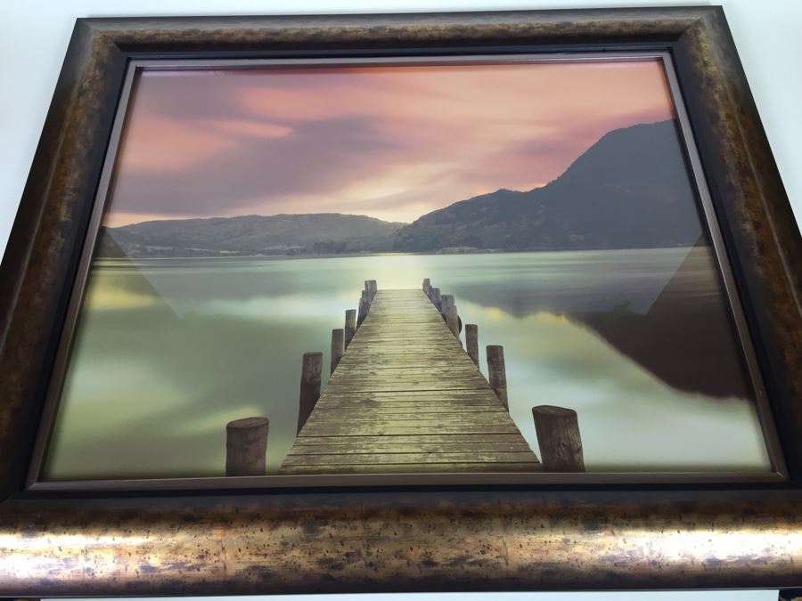 Framed Photographic Print Of Lake Pier [Photo 1]