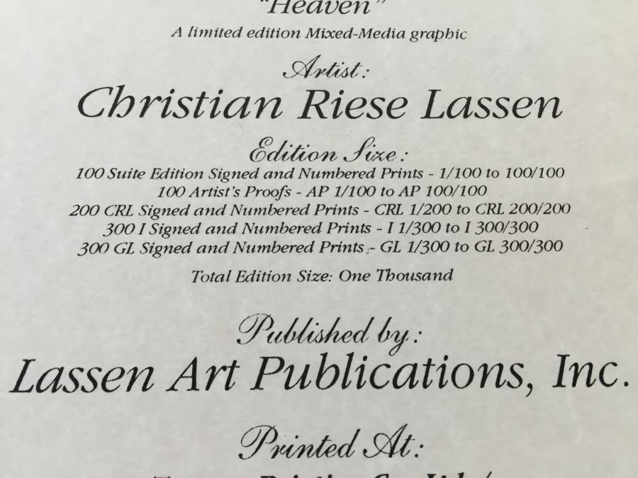 RARE Christian Riese Lassen Mixed-Media Graphic Suite Edition Hand Signed And Numbered 66 Of 100 [Photo 19]