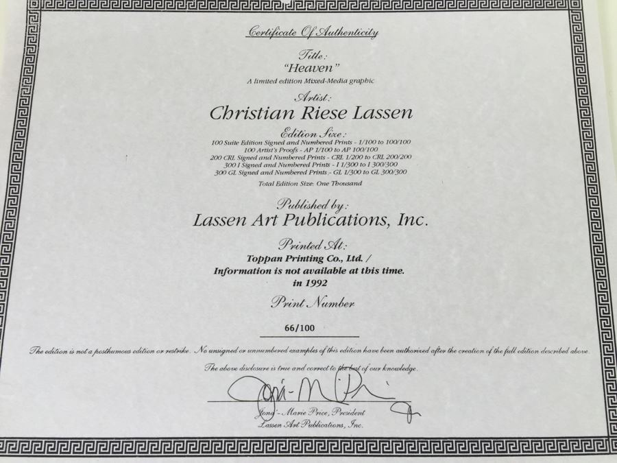 RARE Christian Riese Lassen Mixed-Media Graphic Suite Edition Hand Signed And Numbered 66 Of 100 [Photo 18]