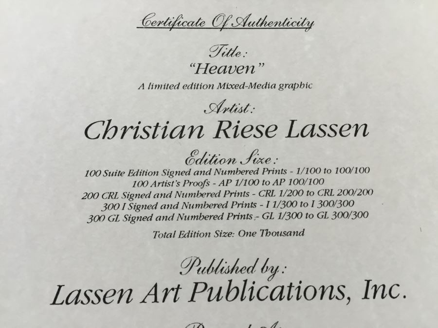 RARE Christian Riese Lassen Mixed-Media Graphic Suite Edition Hand Signed And Numbered 66 Of 100 [Photo 3]