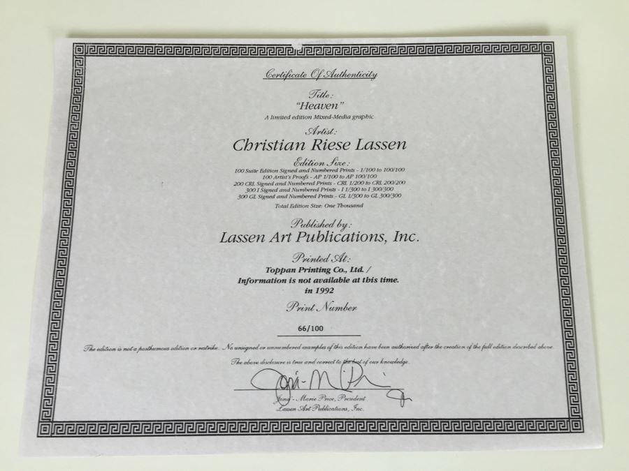 RARE Christian Riese Lassen Mixed-Media Graphic Suite Edition Hand Signed And Numbered 66 Of 100 [Photo 17]