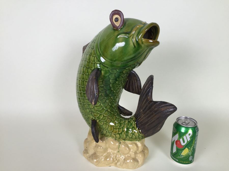 Large Decorative Painted Fish Sculpture