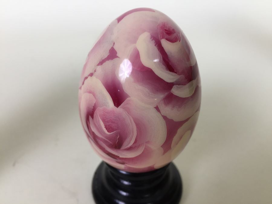 The Egg Man Solid Wood Egg Hand Painted By Alan Traynor With Stand [Photo 6]