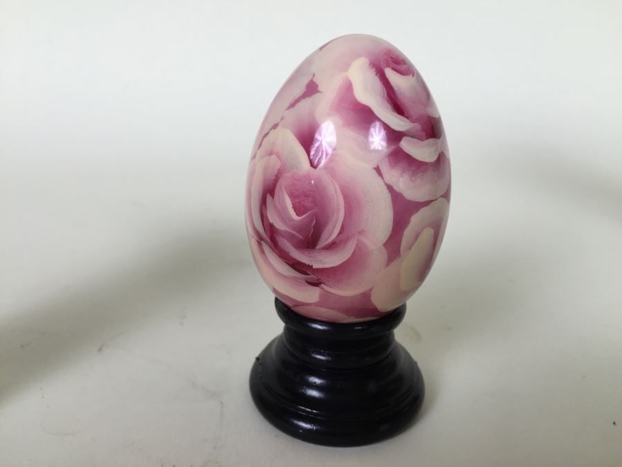 The Egg Man Solid Wood Egg Hand Painted By Alan Traynor With Stand [Photo 5]